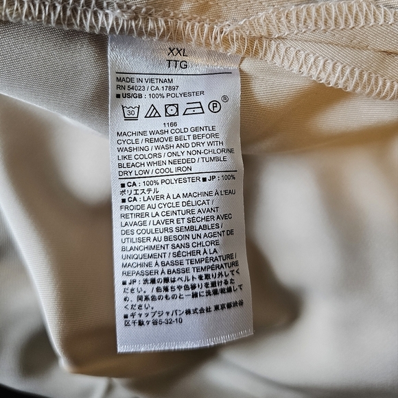 Banana Republic Women's Long Sleeve Satin Twill Mini Shift Dress in Oyster Pearl - Picture 7 of 8